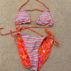 Target Multicolor Striped and Floral Bikini